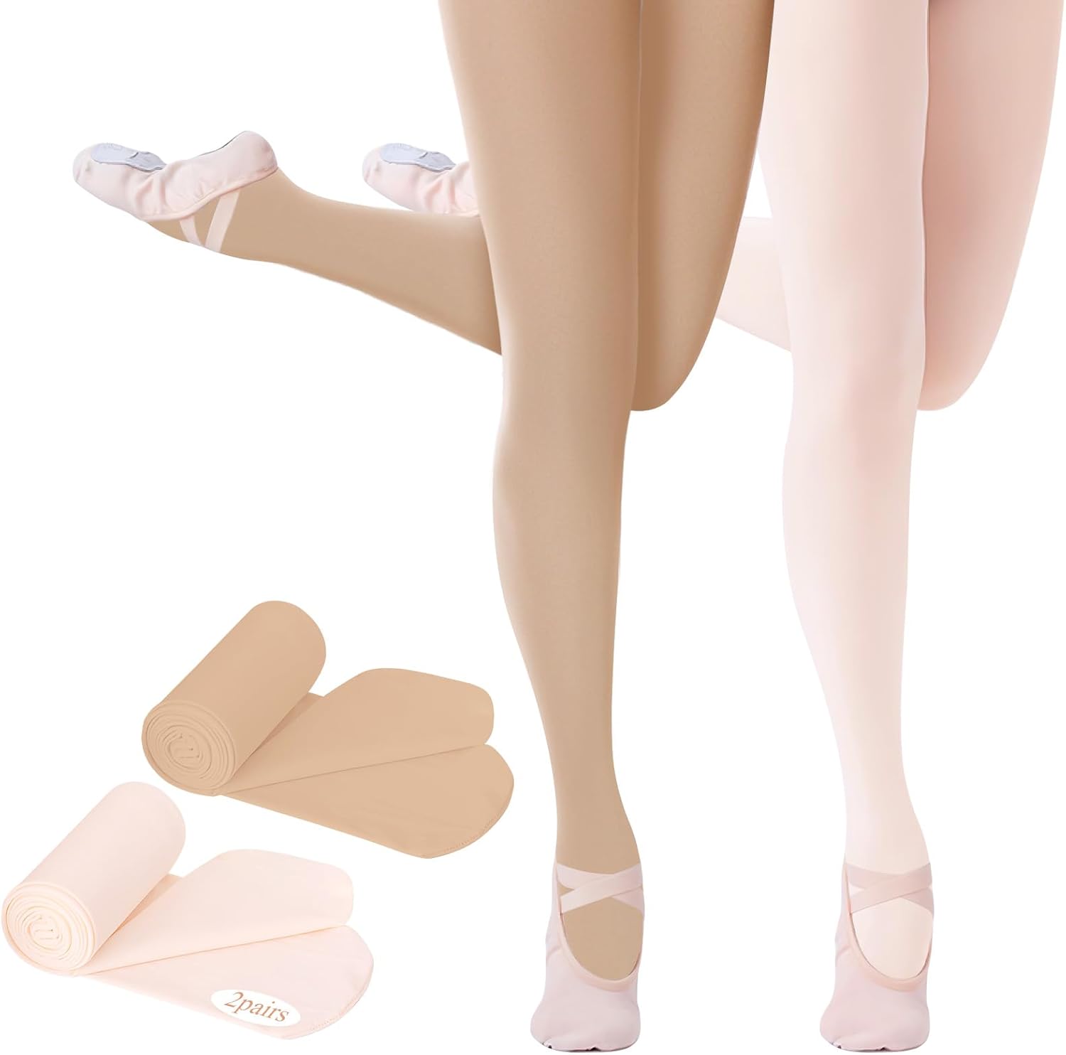 2Pcs Ballet Tights For Gils, Toddler Ballet Tights, Ballet Leotards Dance Outfit for Kids