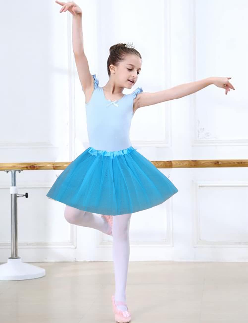 10Pcs Princess Dress up Tutu Crown Accessories Tiara Ballet Tutu Skirt for Girls Costume Party Favors