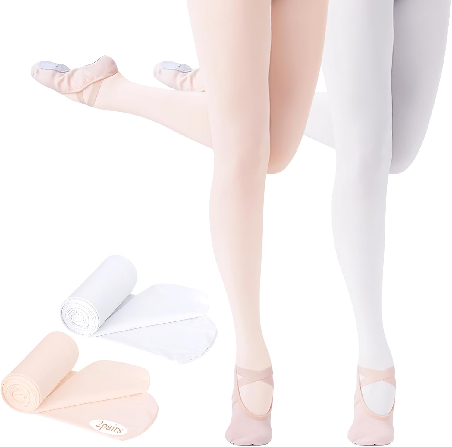 2Pcs Ballet Tights For Gils, Toddler Ballet Tights, Ballet Leotards Dance Outfit for Kids