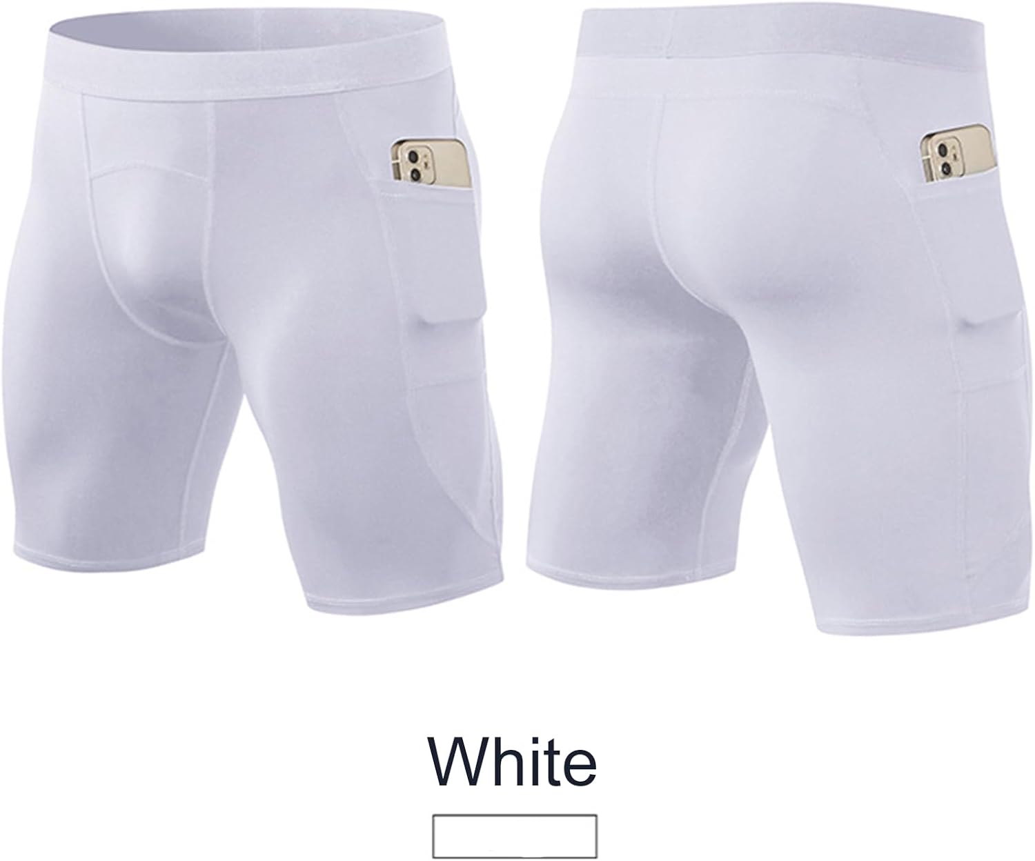 1/3 Pack Men's Compression Shorts Zip Pockets Performance Athletic Shorts Gym Shorts with Pockets 8" 9" Inseam