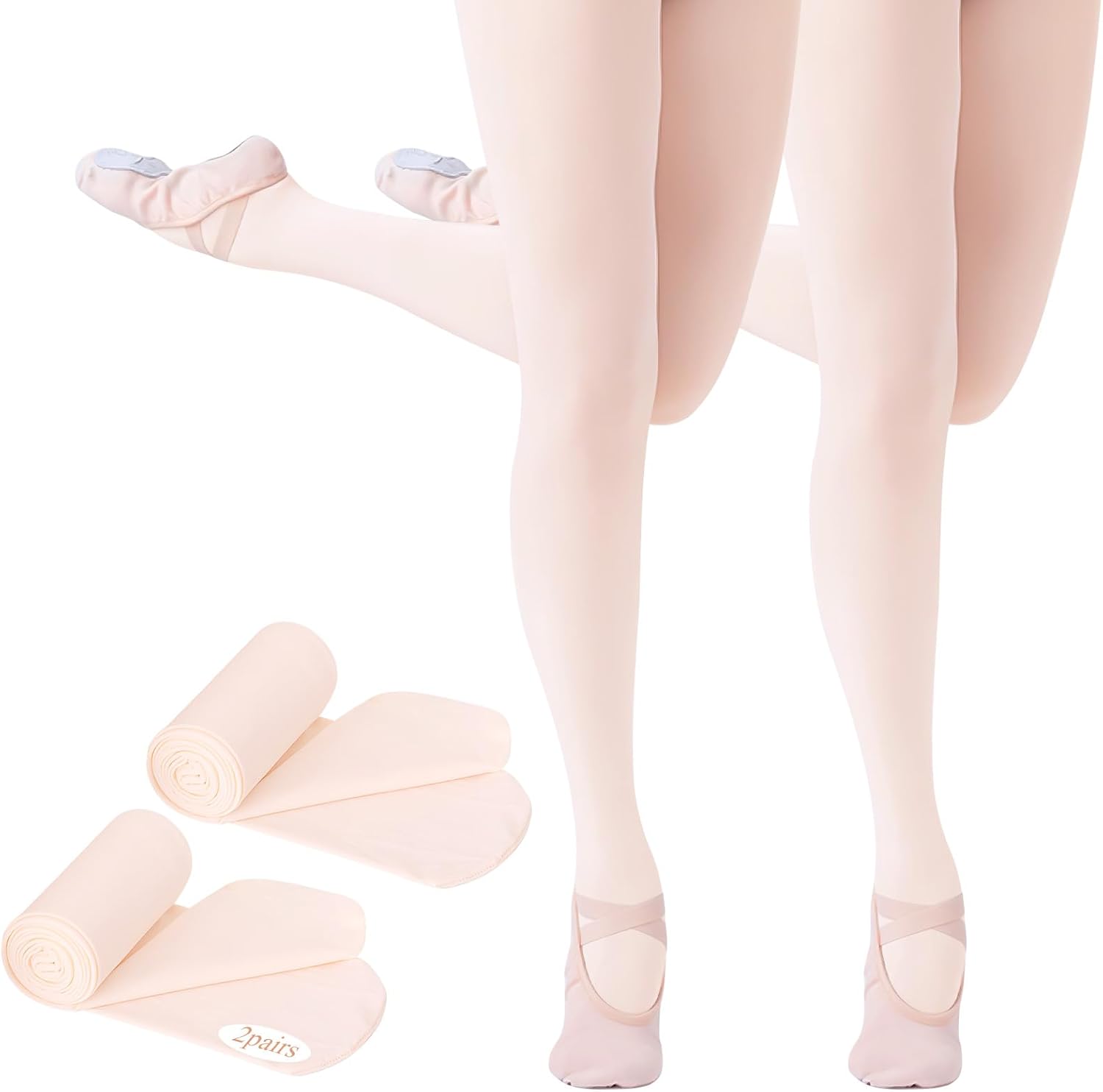 2Pcs Ballet Tights For Gils, Toddler Ballet Tights, Ballet Leotards Dance Outfit for Kids