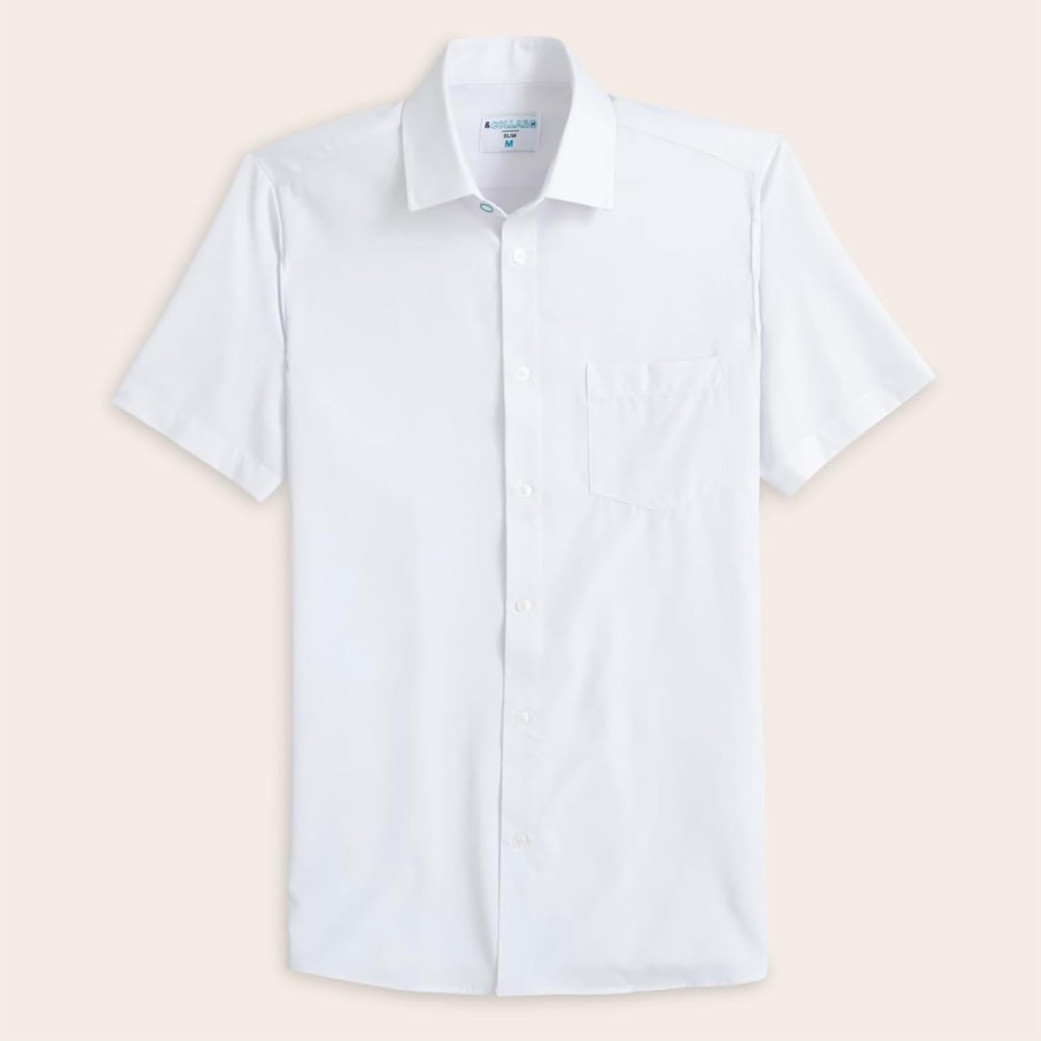&COLLAR Slim Fit/Athletic Fit Short Sleeve Performance Men's Dress Shirt