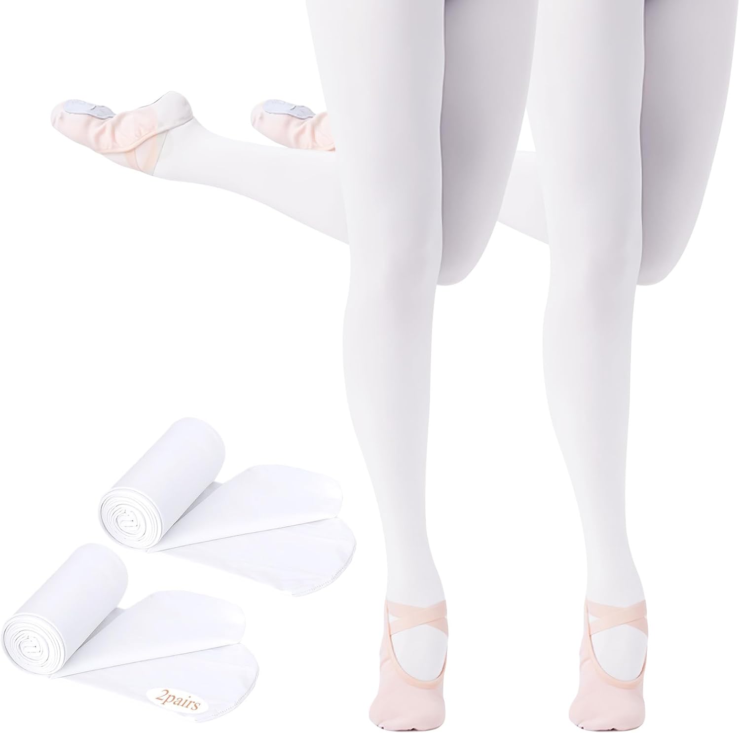2Pcs Ballet Tights For Gils, Toddler Ballet Tights, Ballet Leotards Dance Outfit for Kids