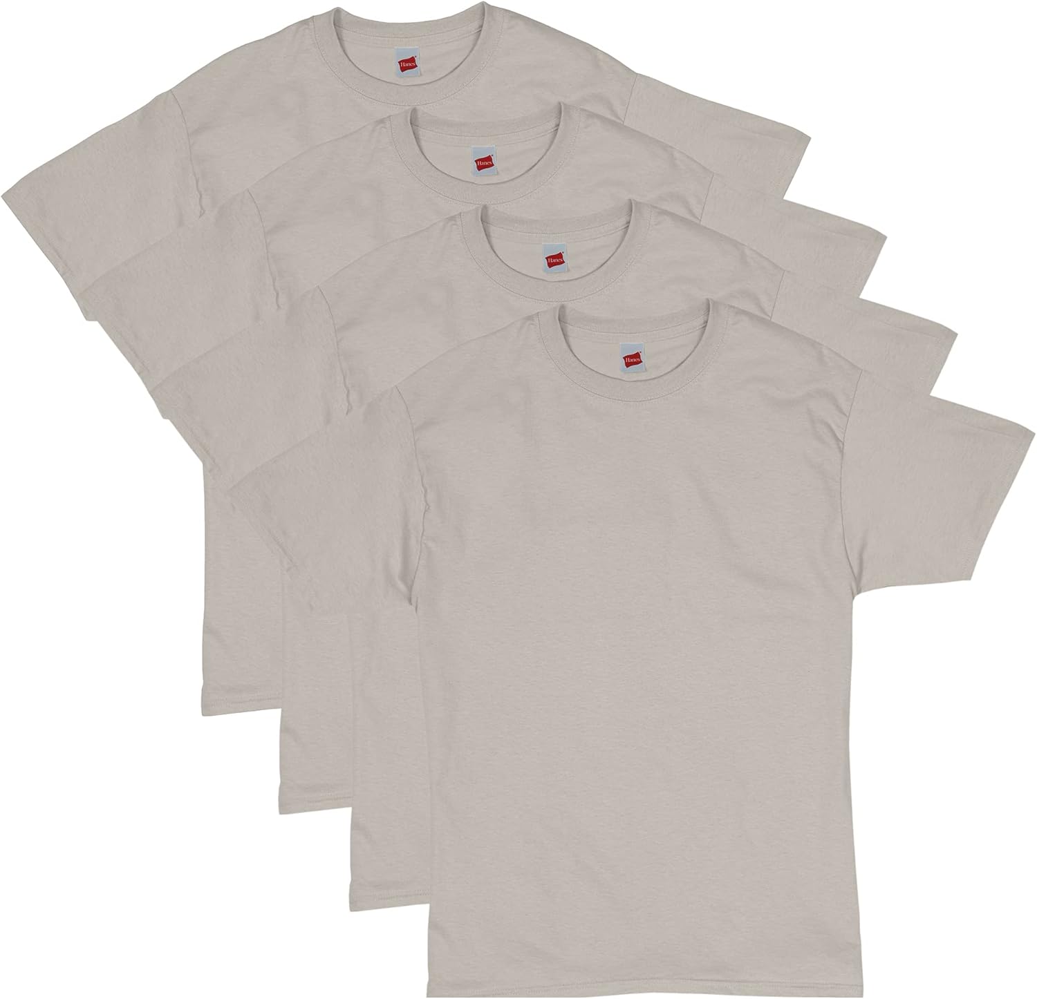 Hanes Men's Short Sleeve Essentials Crewneck Cotton T-Shirt, Multipack