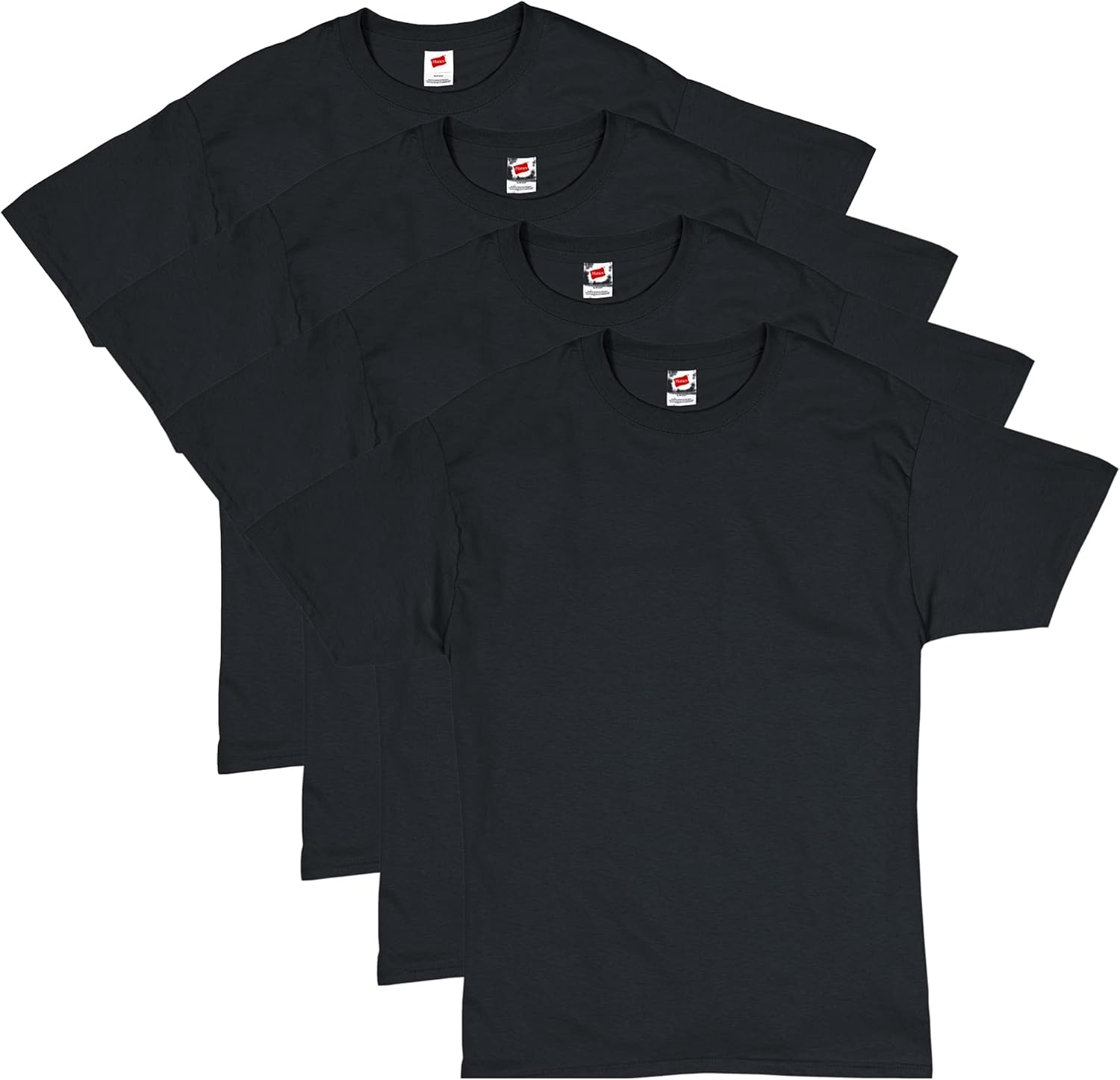 Hanes Men's Short Sleeve Essentials Crewneck Cotton T-Shirt, Multipack