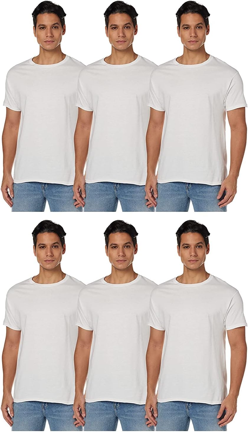Hanes Men's Short Sleeve Essentials Crewneck Cotton T-Shirt, Multipack