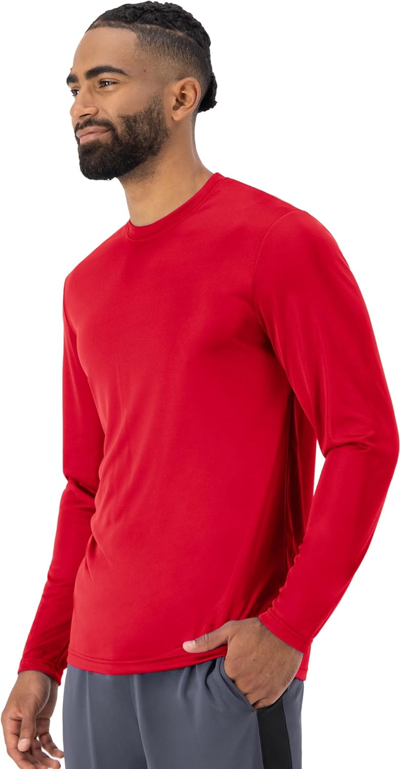 Hanes Sport Performance Long Sleeve T-Shirt, Performance Athletic Shirt, 2-Pack, 40+ UPF Protection