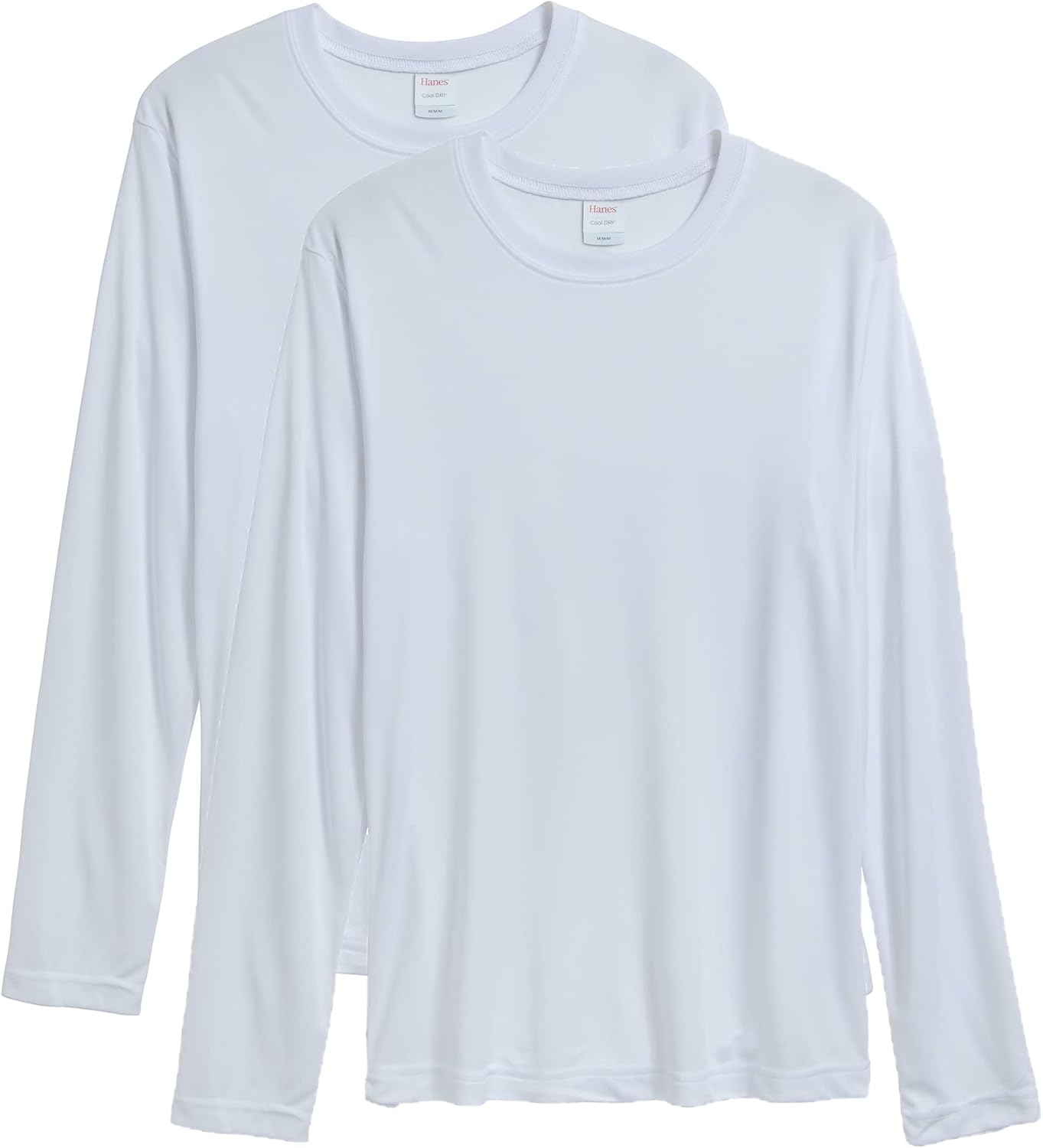 Hanes Sport Performance Long Sleeve T-Shirt, Performance Athletic Shirt, 2-Pack, 40+ UPF Protection