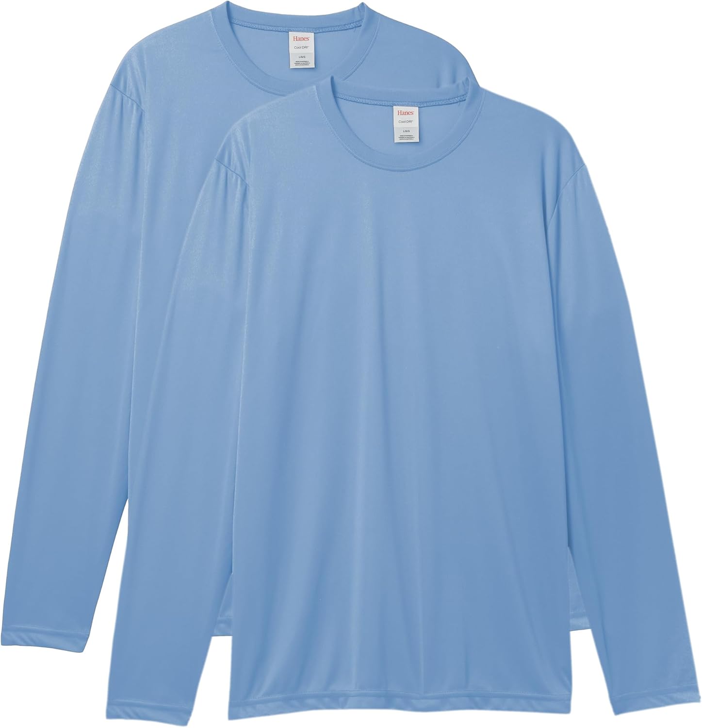 Hanes Sport Performance Long Sleeve T-Shirt, Performance Athletic Shirt, 2-Pack, 40+ UPF Protection