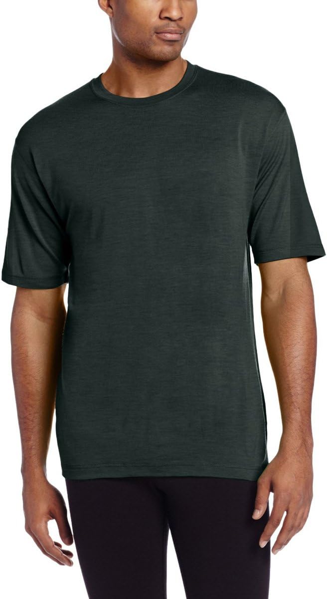 100% Merino Wool Men's Lightweight T-Shirt - Crew Neck Short Sleeve Shirt