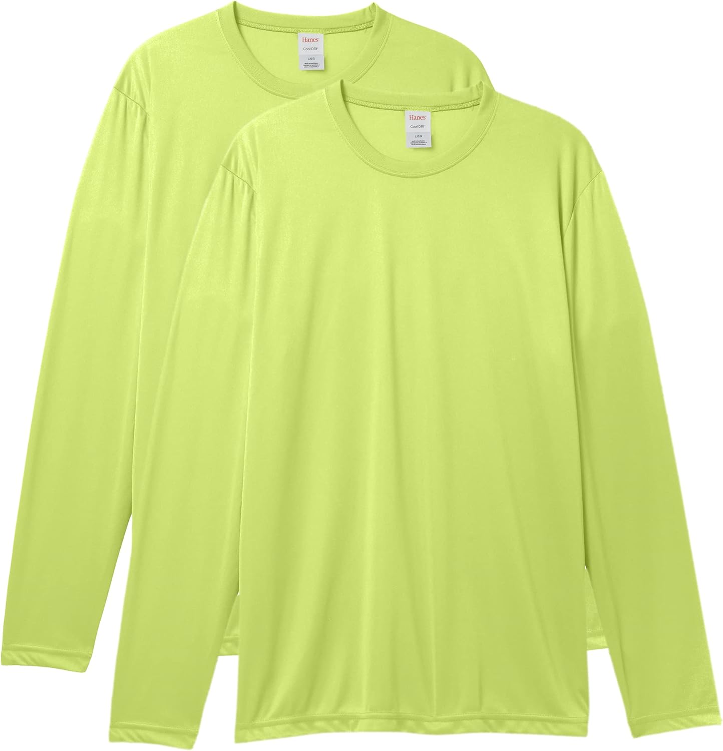 Hanes Sport Performance Long Sleeve T-Shirt, Performance Athletic Shirt, 2-Pack, 40+ UPF Protection