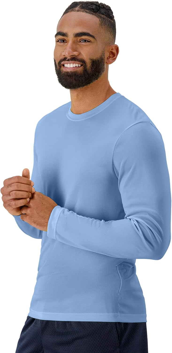 Hanes Sport Performance Long Sleeve T-Shirt, Performance Athletic Shirt, 2-Pack, 40+ UPF Protection