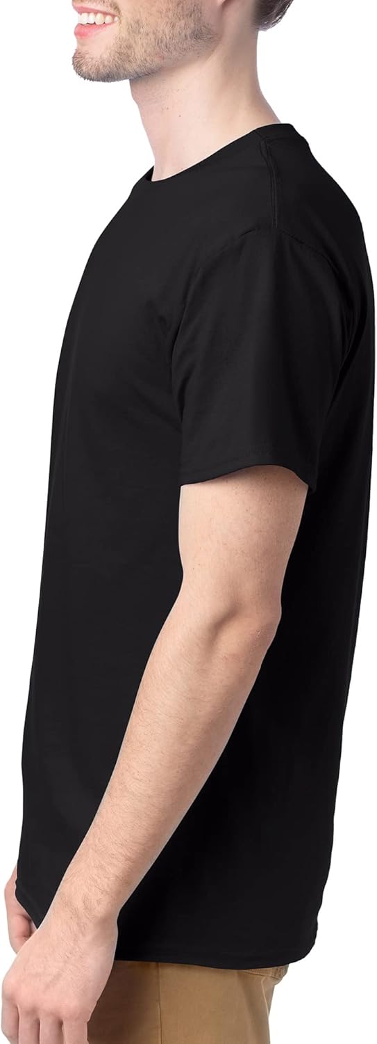 Hanes Men's Short Sleeve Essentials Crewneck Cotton T-Shirt, Multipack