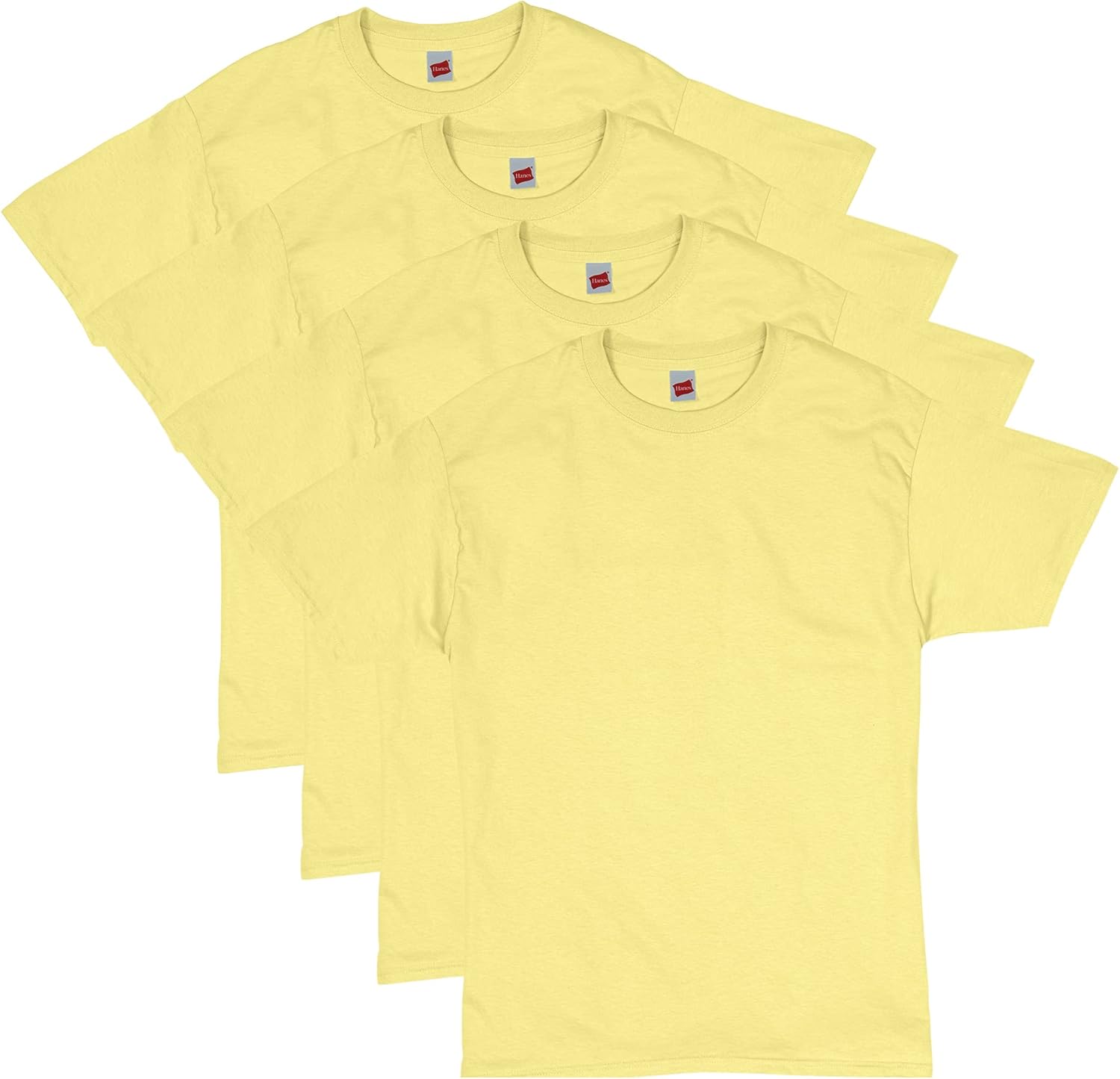 Hanes Men's Short Sleeve Essentials Crewneck Cotton T-Shirt, Multipack