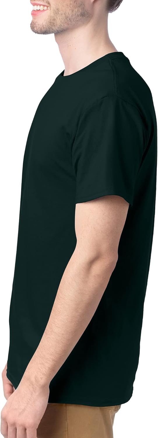 Hanes Men's Short Sleeve Essentials Crewneck Cotton T-Shirt, Multipack