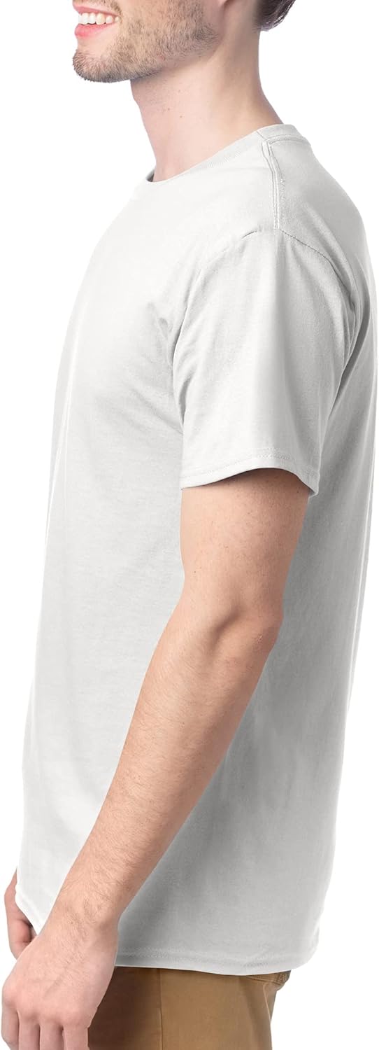 Hanes Men's Short Sleeve Essentials Crewneck Cotton T-Shirt, Multipack