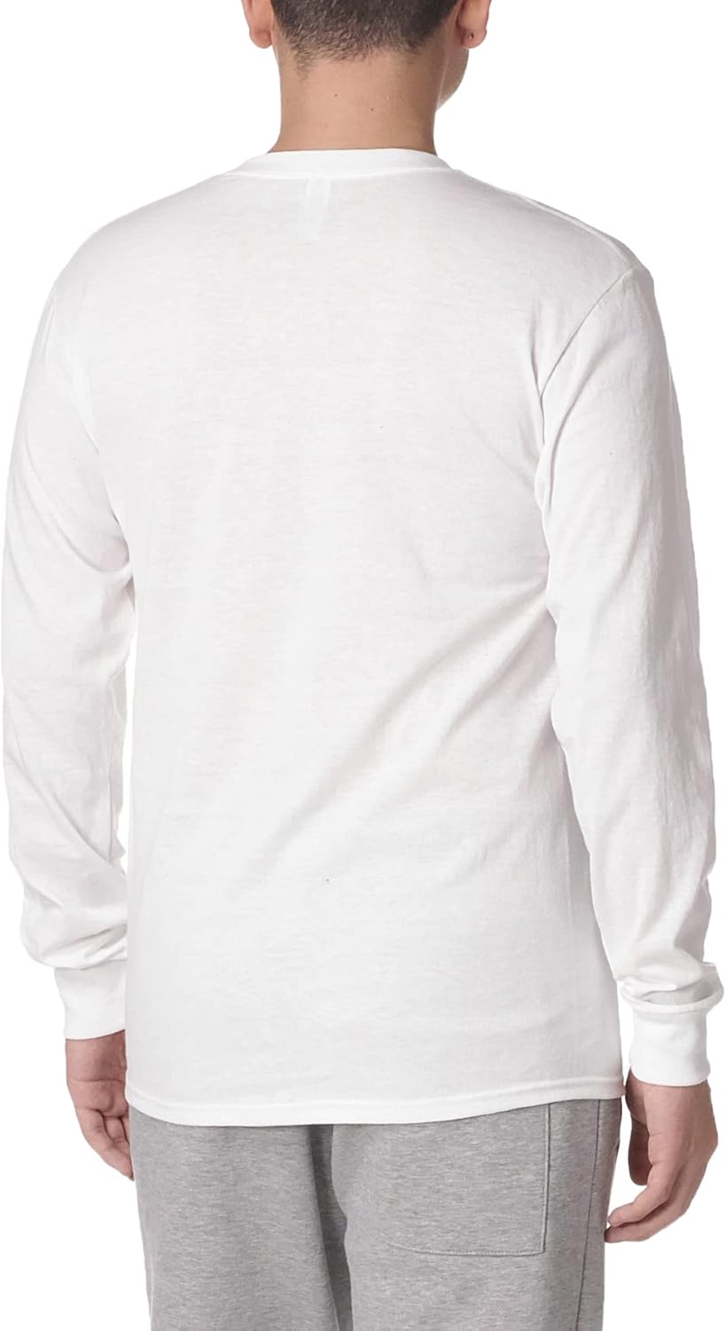 Jerzees Men's Dri-Power Cotton Blend Long Sleeve Tees, Moisture Wicking, Odor Protection, UPF 30+, Sizes S-3x