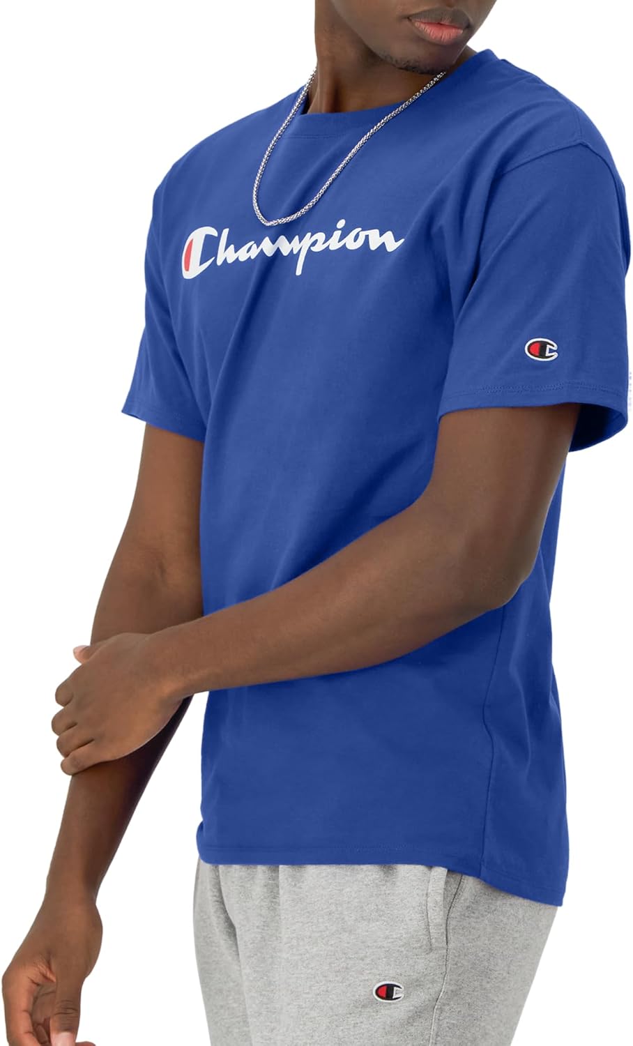 Champion Men's T-Shirt, Classic Graphic T-Shirt, Soft and Comfortable T-Shirts for Men, Script Logo (Reg. or Big & Tall)