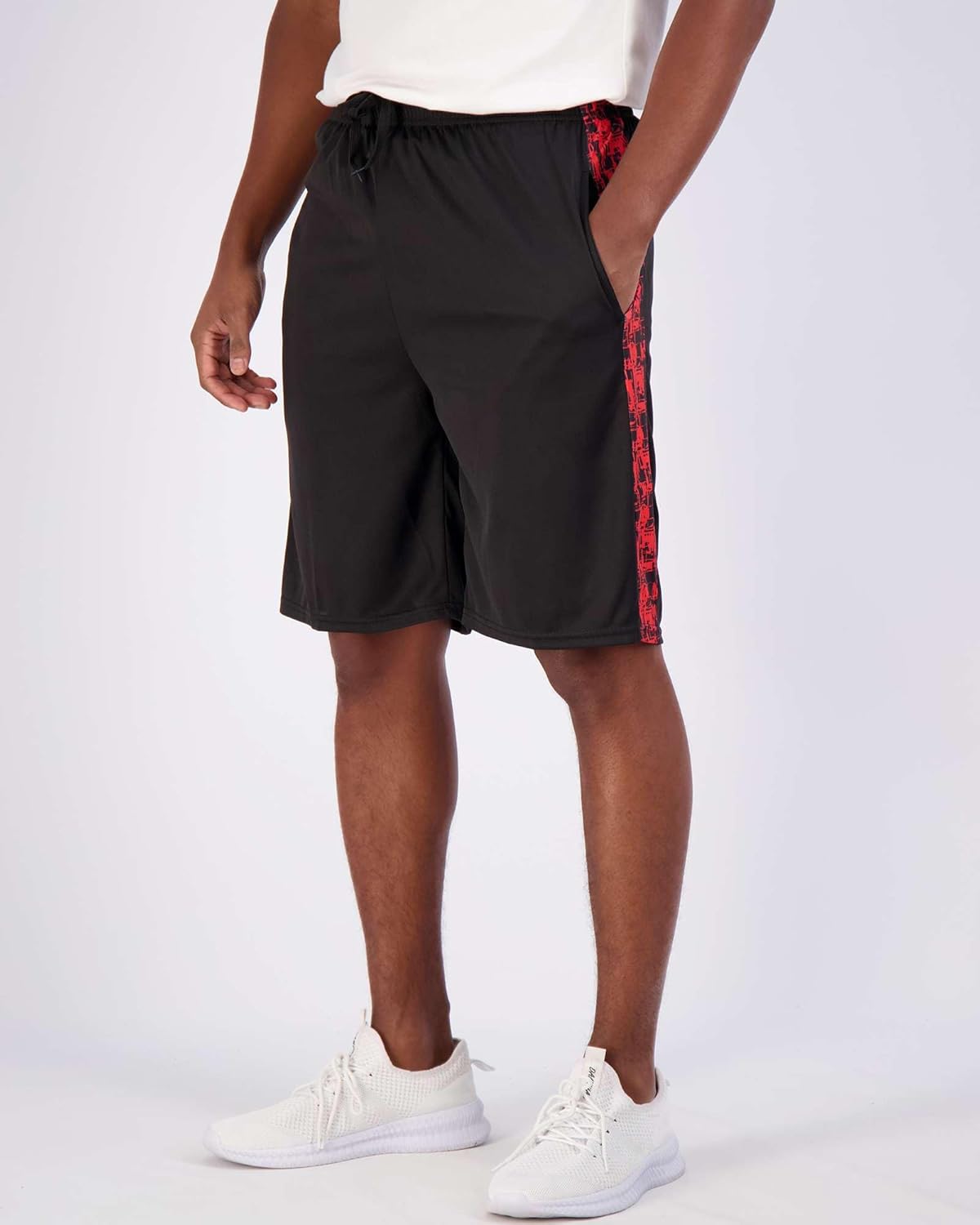 Real Essentials 5 Pack: Men's Mesh Athletic Basketball Shorts Quick Dry Activewear with Pockets