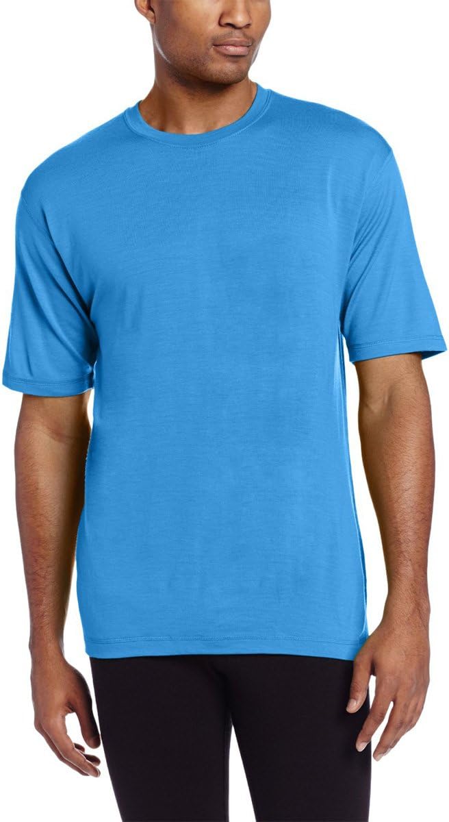 100% Merino Wool Men's Lightweight T-Shirt - Crew Neck Short Sleeve Shirt