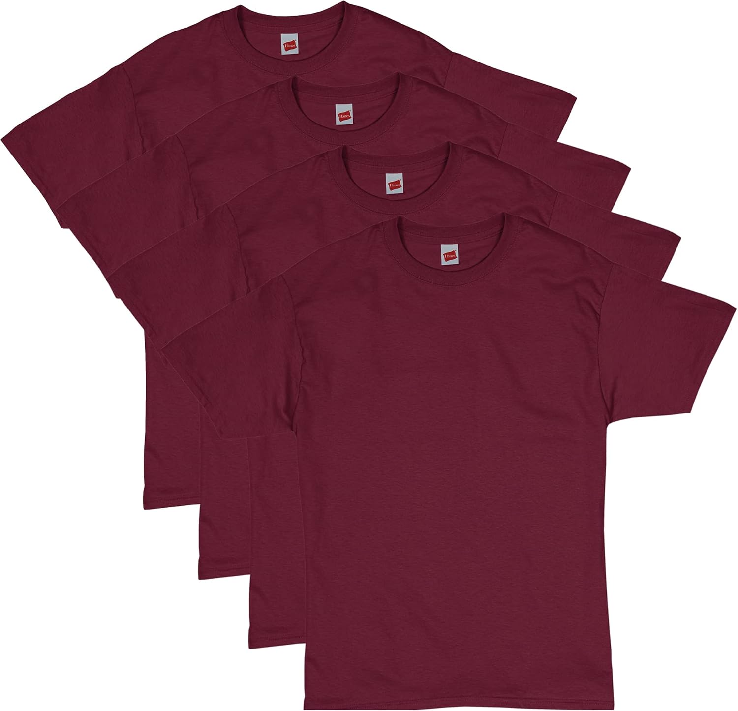 Hanes Men's Short Sleeve Essentials Crewneck Cotton T-Shirt, Multipack