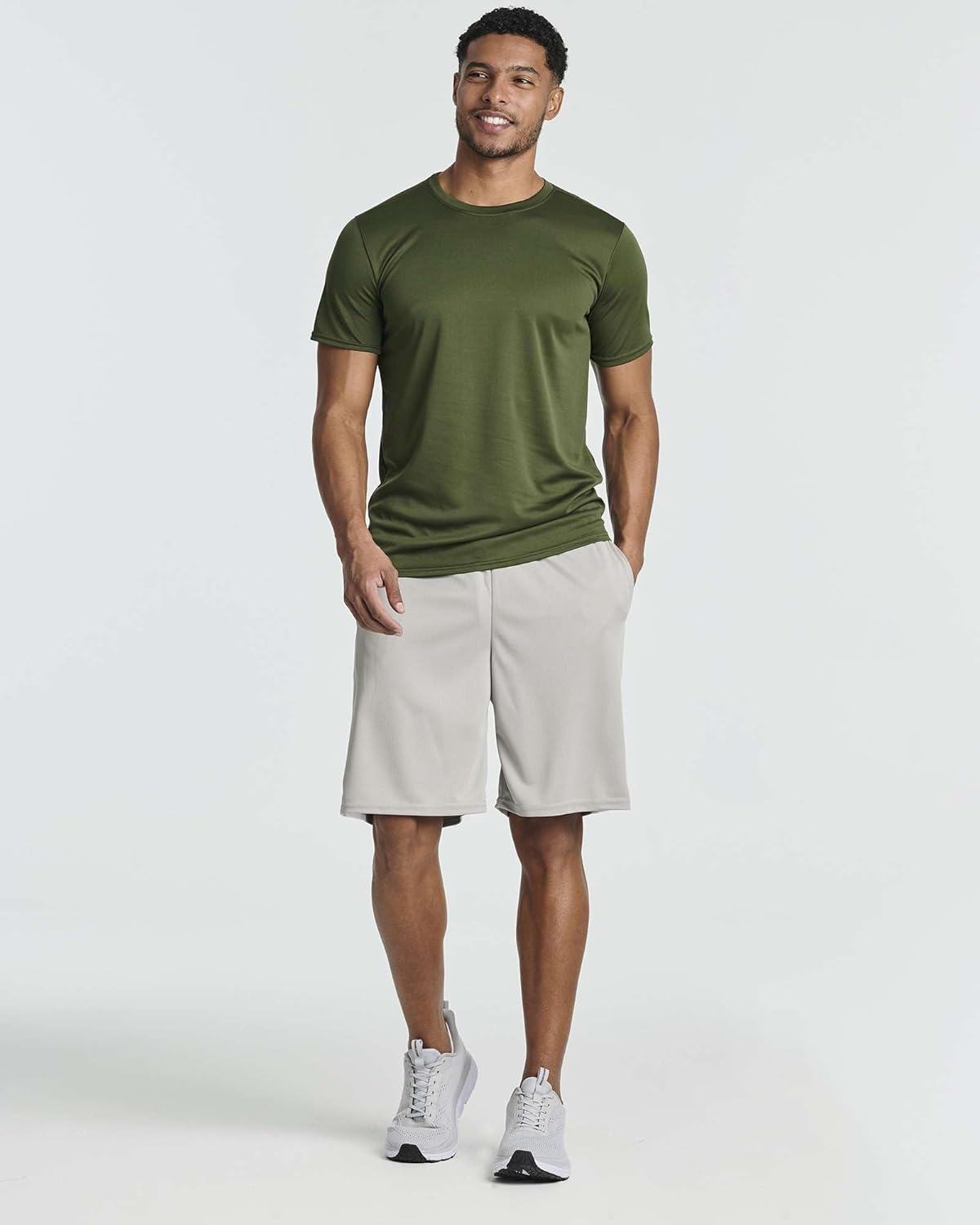 Real Essentials 5 Pack: Men's Mesh Athletic Basketball Shorts Quick Dry Activewear with Pockets