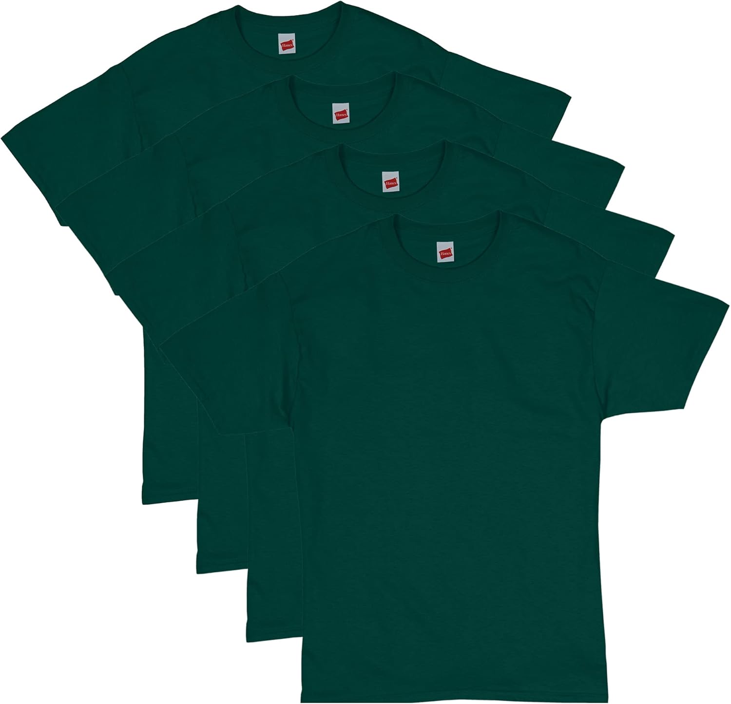 Hanes Men's Short Sleeve Essentials Crewneck Cotton T-Shirt, Multipack