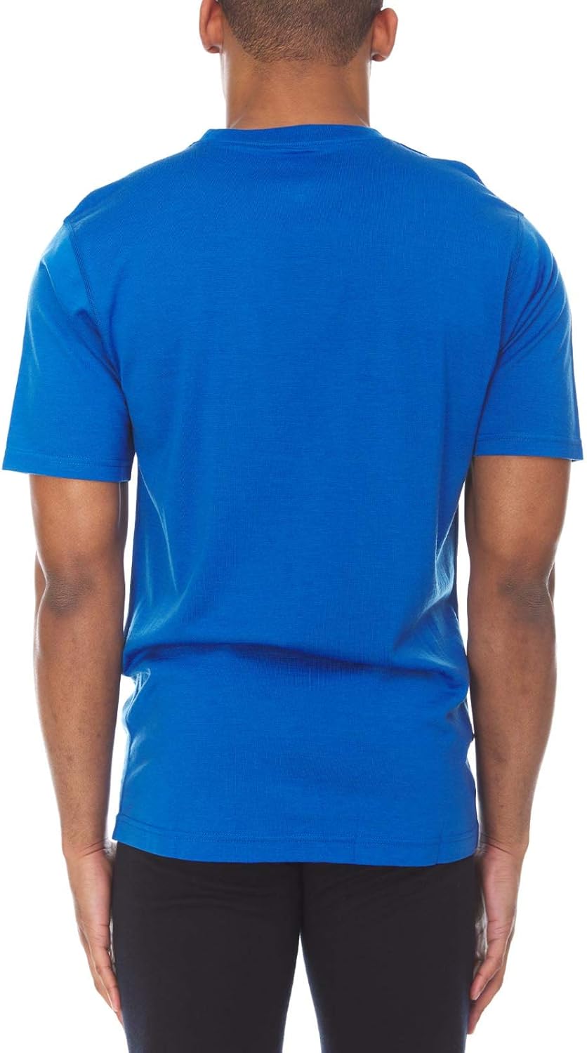 100% Merino Wool Men's Lightweight T-Shirt - Crew Neck Short Sleeve Shirt
