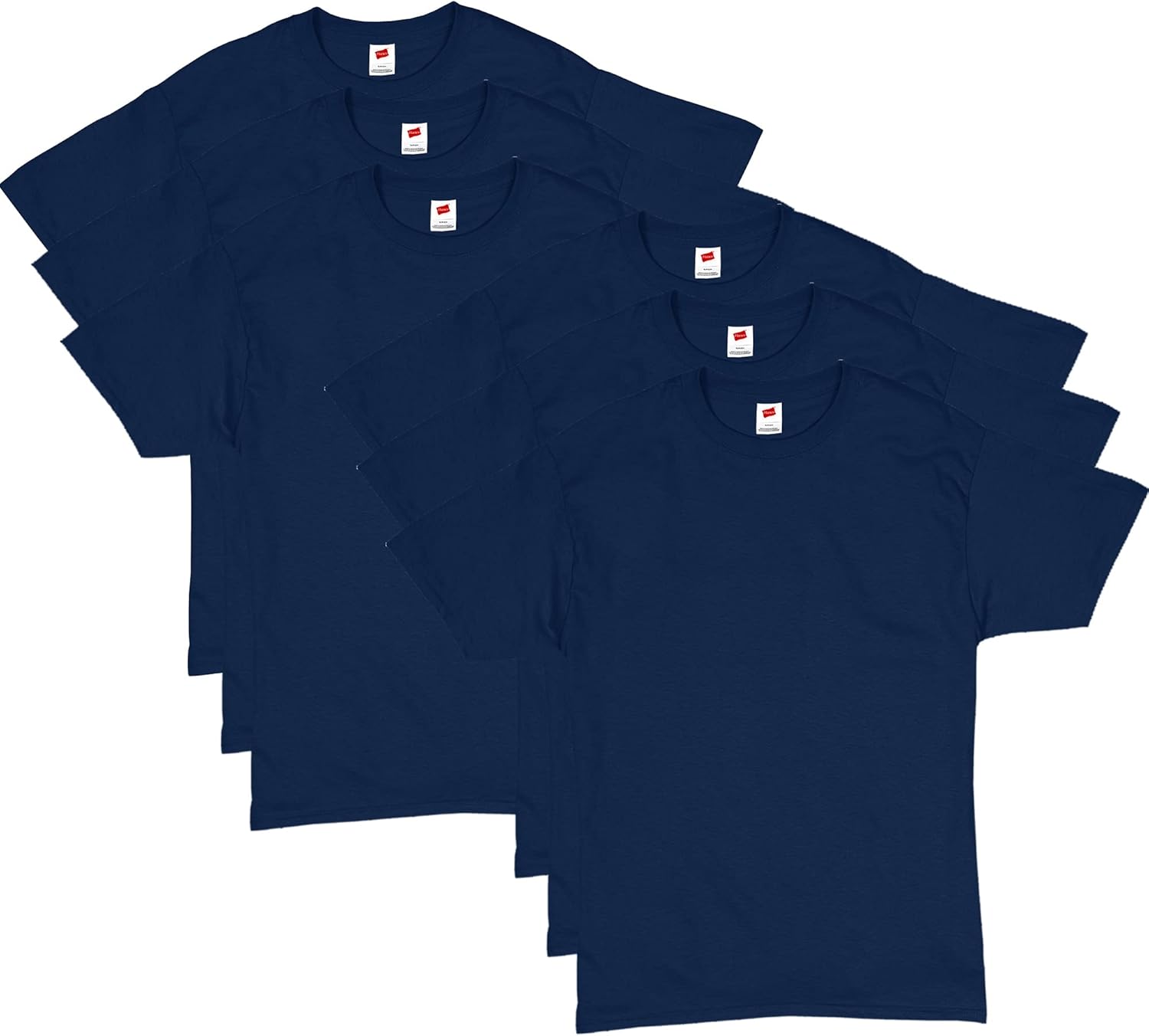Hanes Men's Short Sleeve Essentials Crewneck Cotton T-Shirt, Multipack