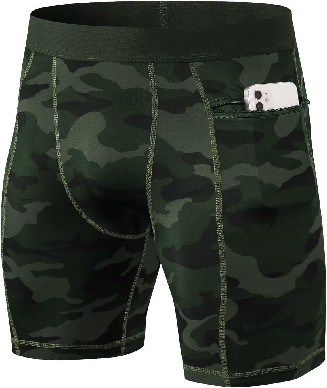 1/3 Pack Men's Compression Shorts Zip Pockets Performance Athletic Shorts Gym Shorts with Pockets 8" 9" Inseam