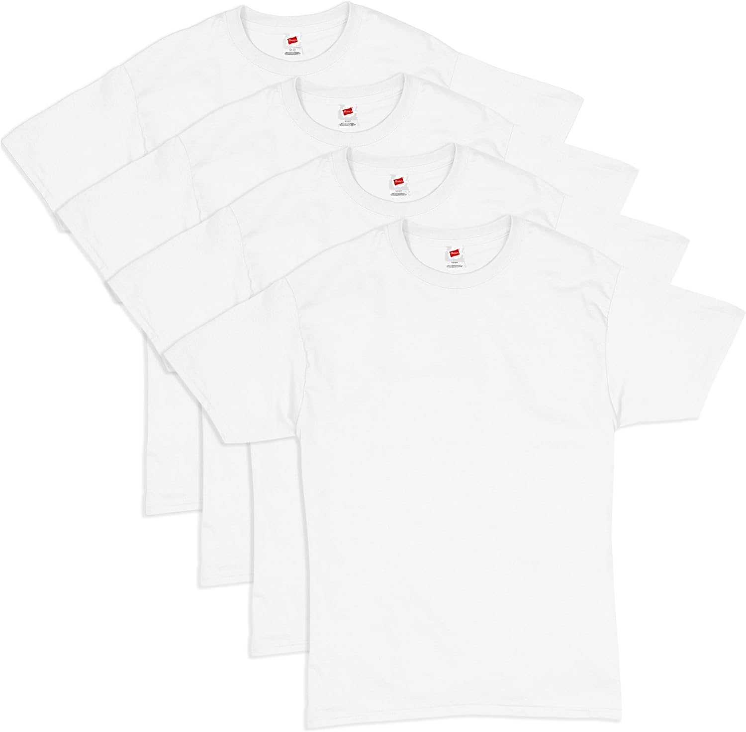 Hanes Men's Short Sleeve Essentials Crewneck Cotton T-Shirt, Multipack