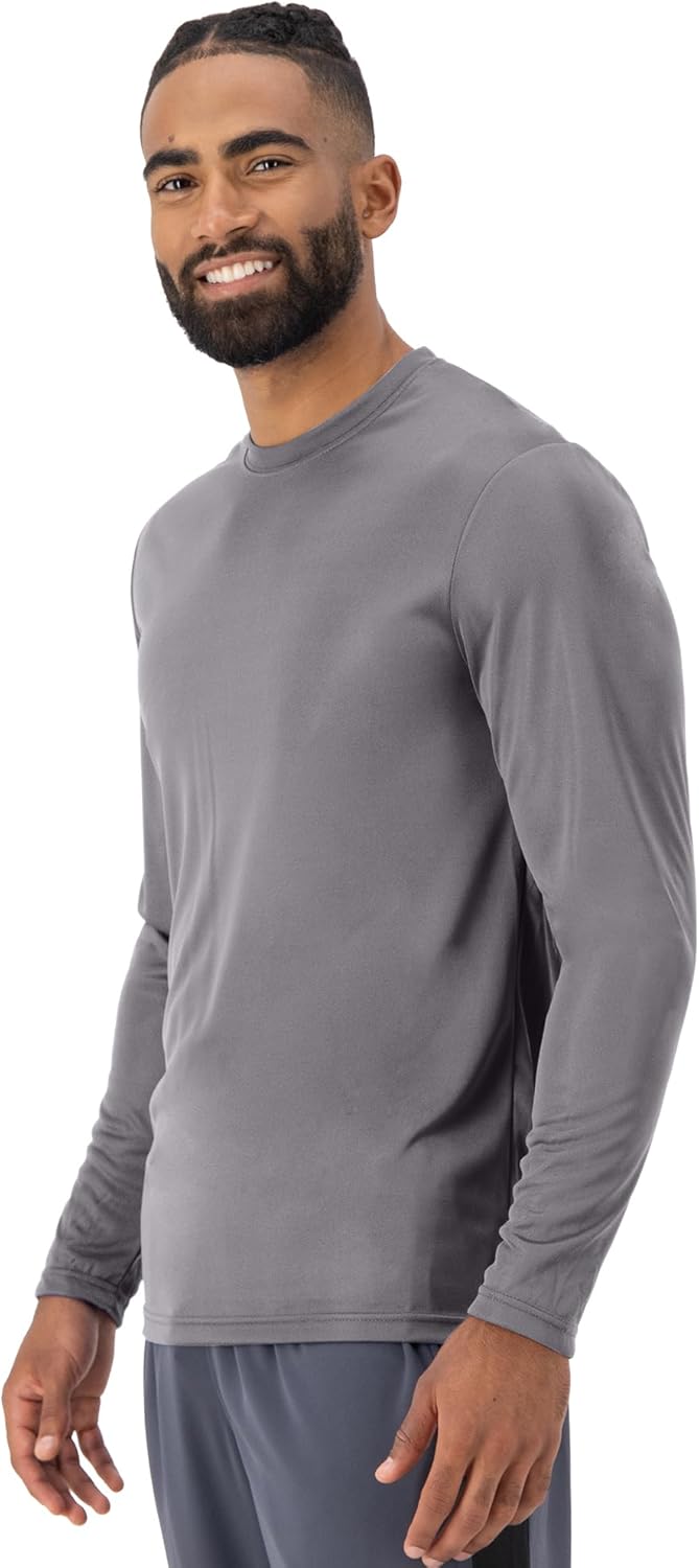 Hanes Sport Performance Long Sleeve T-Shirt, Performance Athletic Shirt, 2-Pack, 40+ UPF Protection
