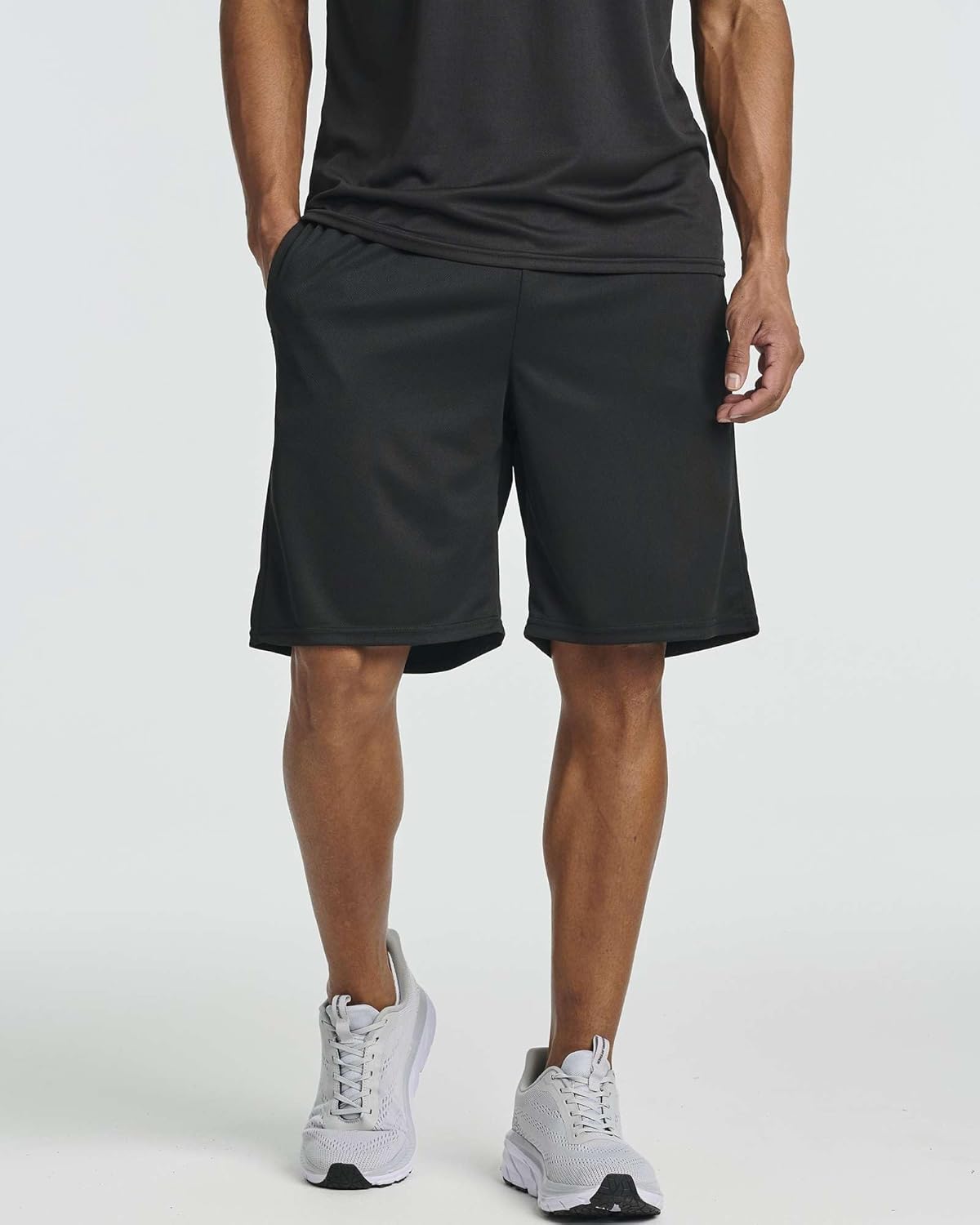 Real Essentials 5 Pack: Men's Mesh Athletic Basketball Shorts Quick Dry Activewear with Pockets