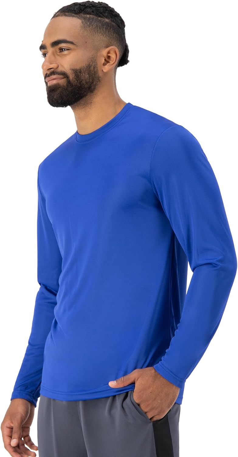 Hanes Sport Performance Long Sleeve T-Shirt, Performance Athletic Shirt, 2-Pack, 40+ UPF Protection