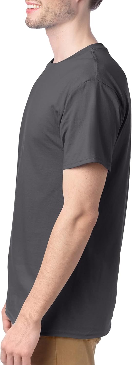 Hanes Men's Short Sleeve Essentials Crewneck Cotton T-Shirt, Multipack