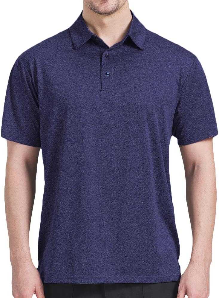 3 Pack Polo Shirts for Men Dry Fit Performance Short Sleeve Golf Polo Shirts