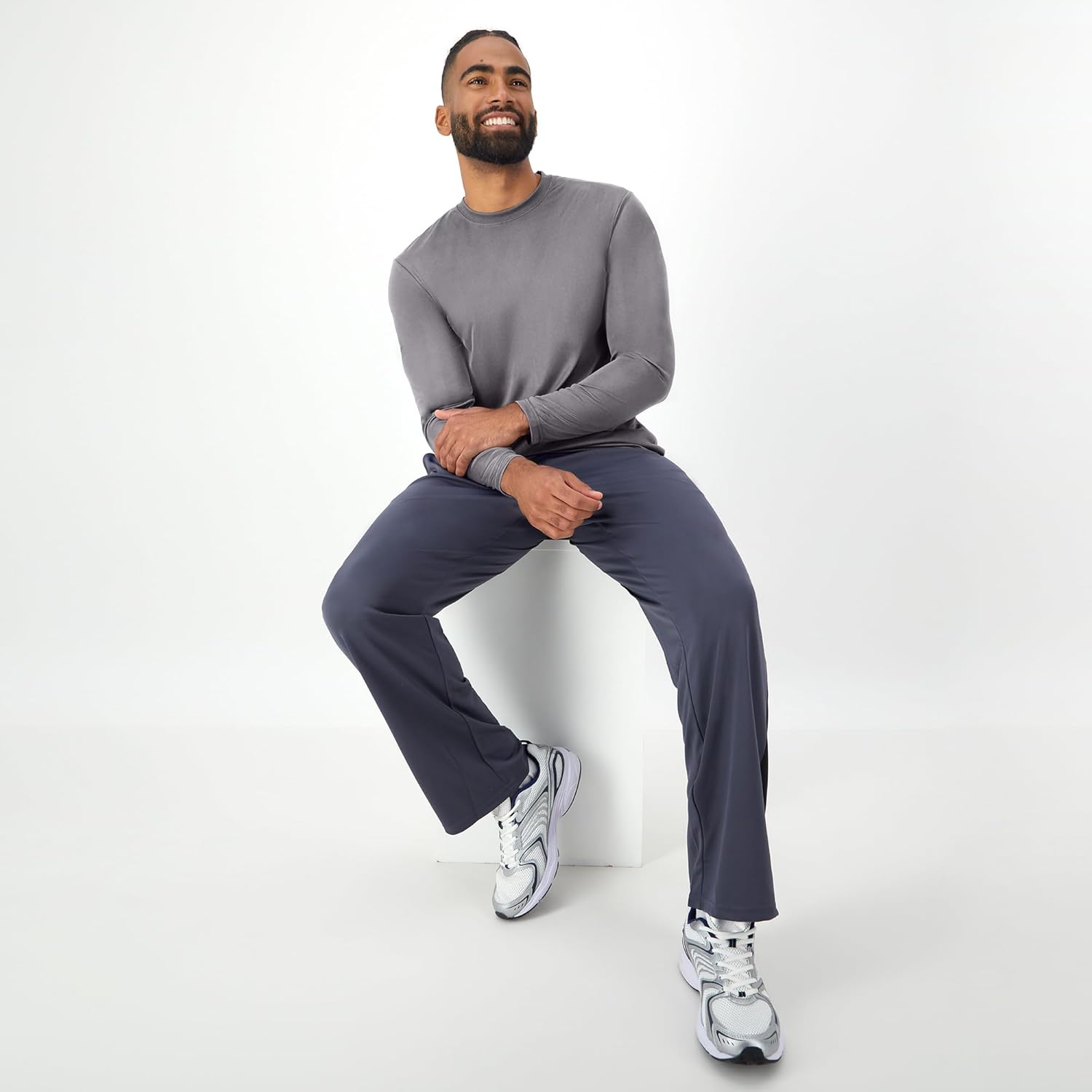 Hanes Sport Performance Long Sleeve T-Shirt, Performance Athletic Shirt, 2-Pack, 40+ UPF Protection