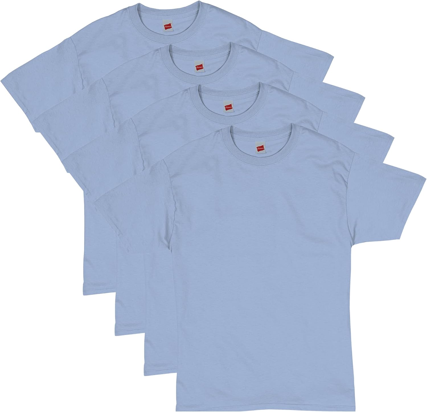 Hanes Men's Short Sleeve Essentials Crewneck Cotton T-Shirt, Multipack