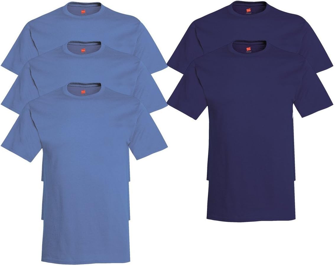 Hanes Men's Short Sleeve Essentials Crewneck Cotton T-Shirt, Multipack