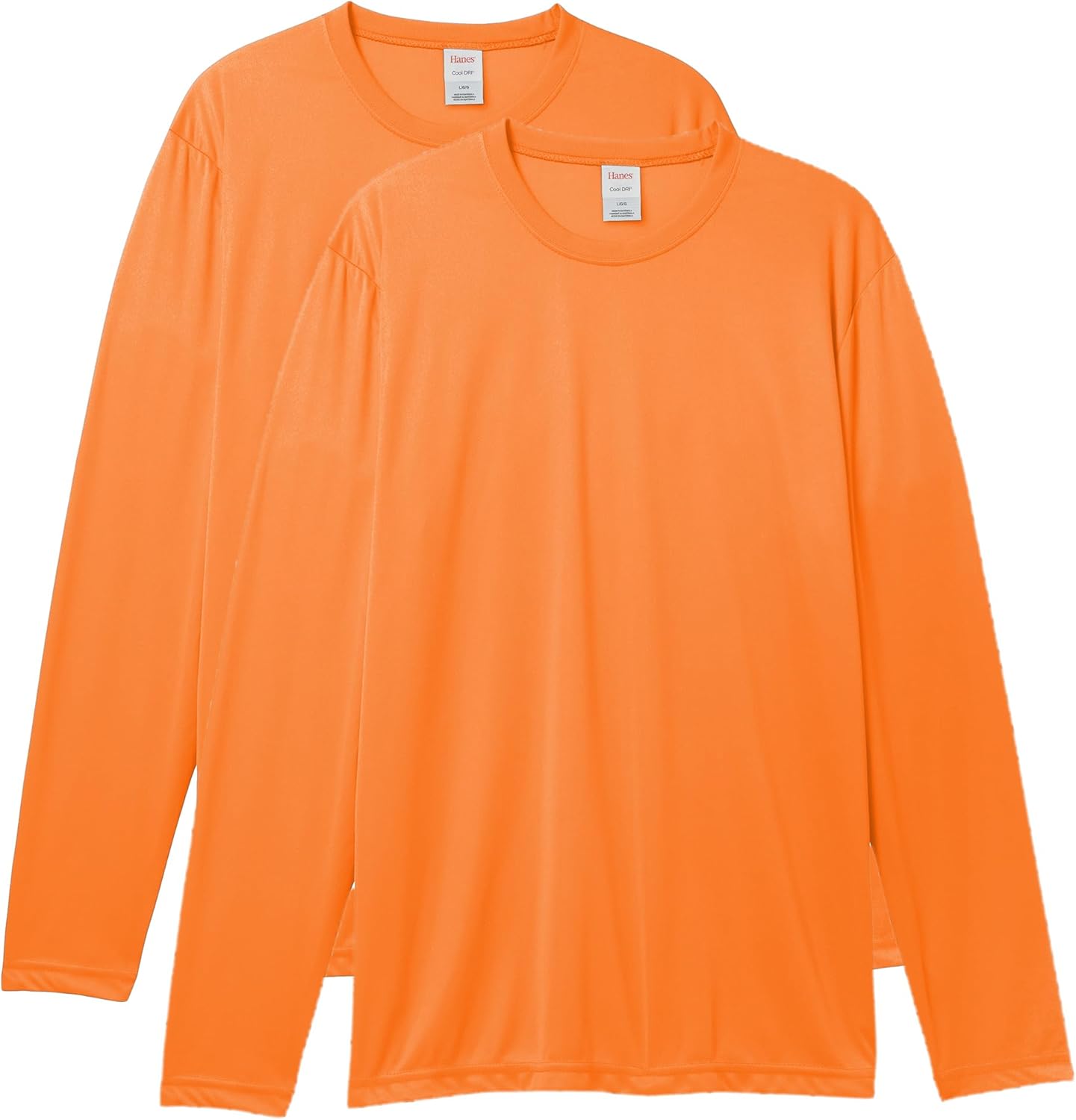 Hanes Sport Performance Long Sleeve T-Shirt, Performance Athletic Shirt, 2-Pack, 40+ UPF Protection