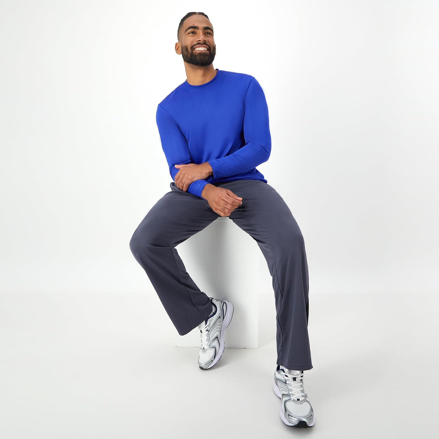 Hanes Sport Performance Long Sleeve T-Shirt, Performance Athletic Shirt, 2-Pack, 40+ UPF Protection