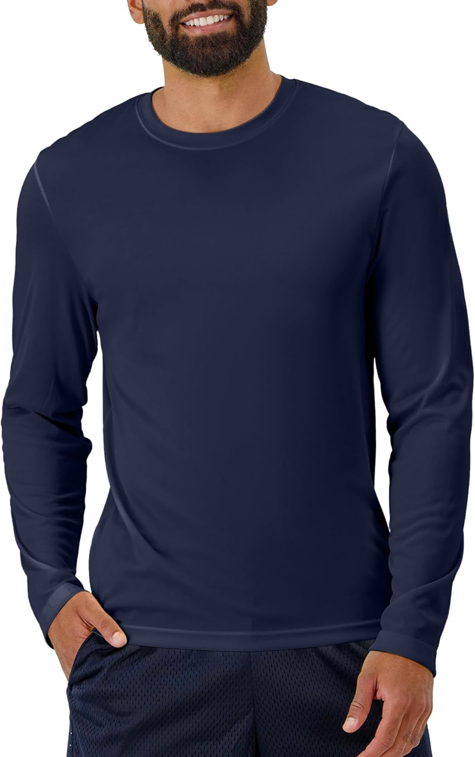 Hanes Sport Performance Long Sleeve T-Shirt, Performance Athletic Shirt, 2-Pack, 40+ UPF Protection