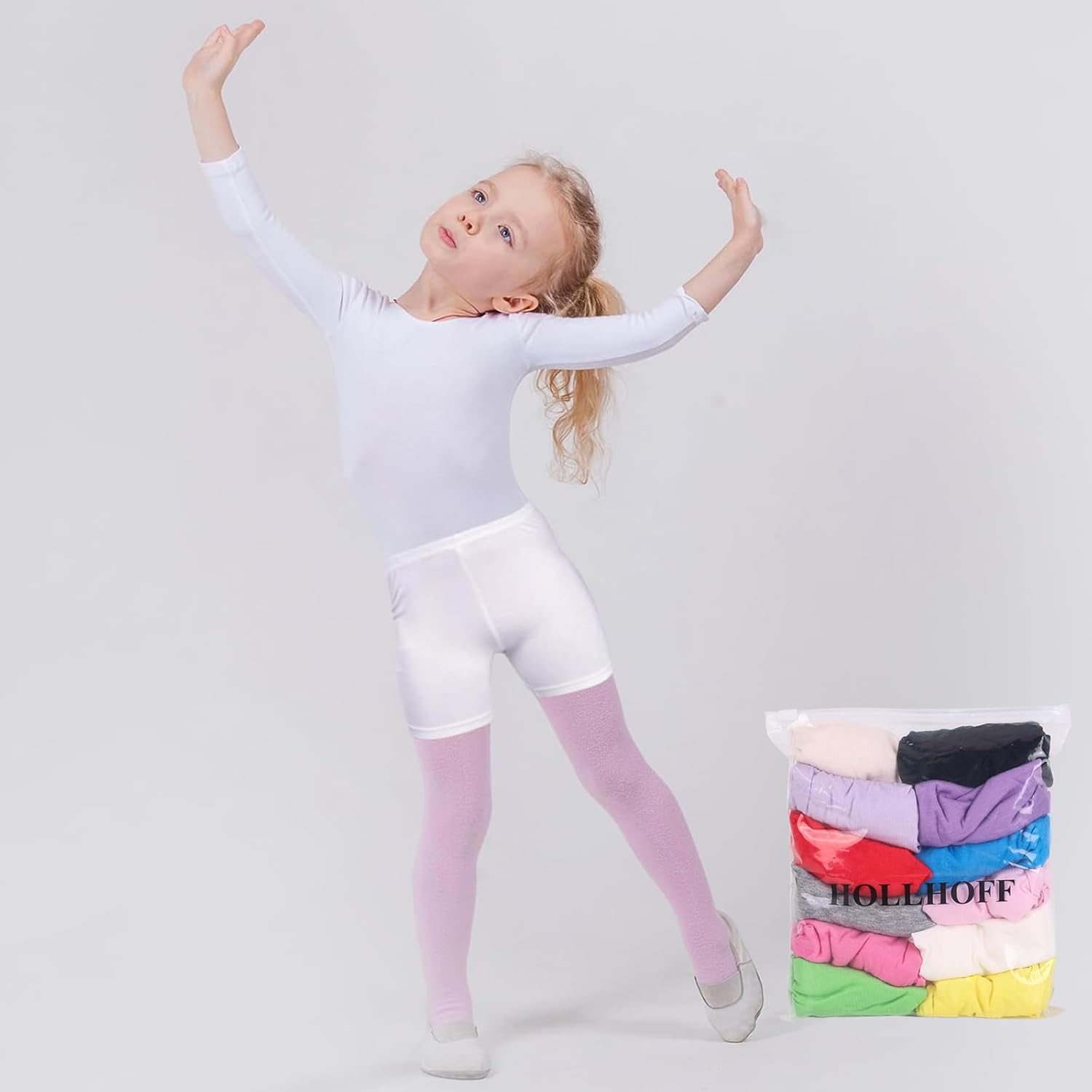 12 Pack Multi - Color Girls Dance Shorts for Toddlers, Breathable & Safe for Biking, Cartwheeling, Yoga, Gymnastics