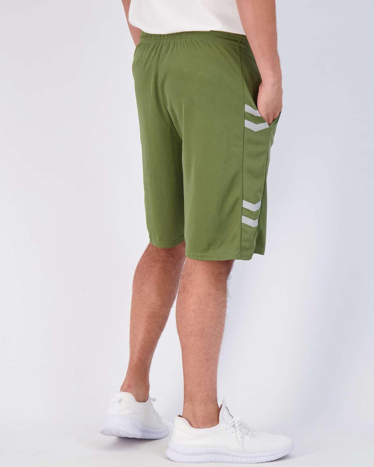 Real Essentials 5 Pack: Men's Mesh Athletic Basketball Shorts Quick Dry Activewear with Pockets