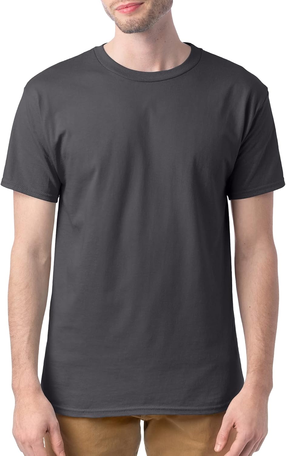 Hanes Men's Short Sleeve Essentials Crewneck Cotton T-Shirt, Multipack