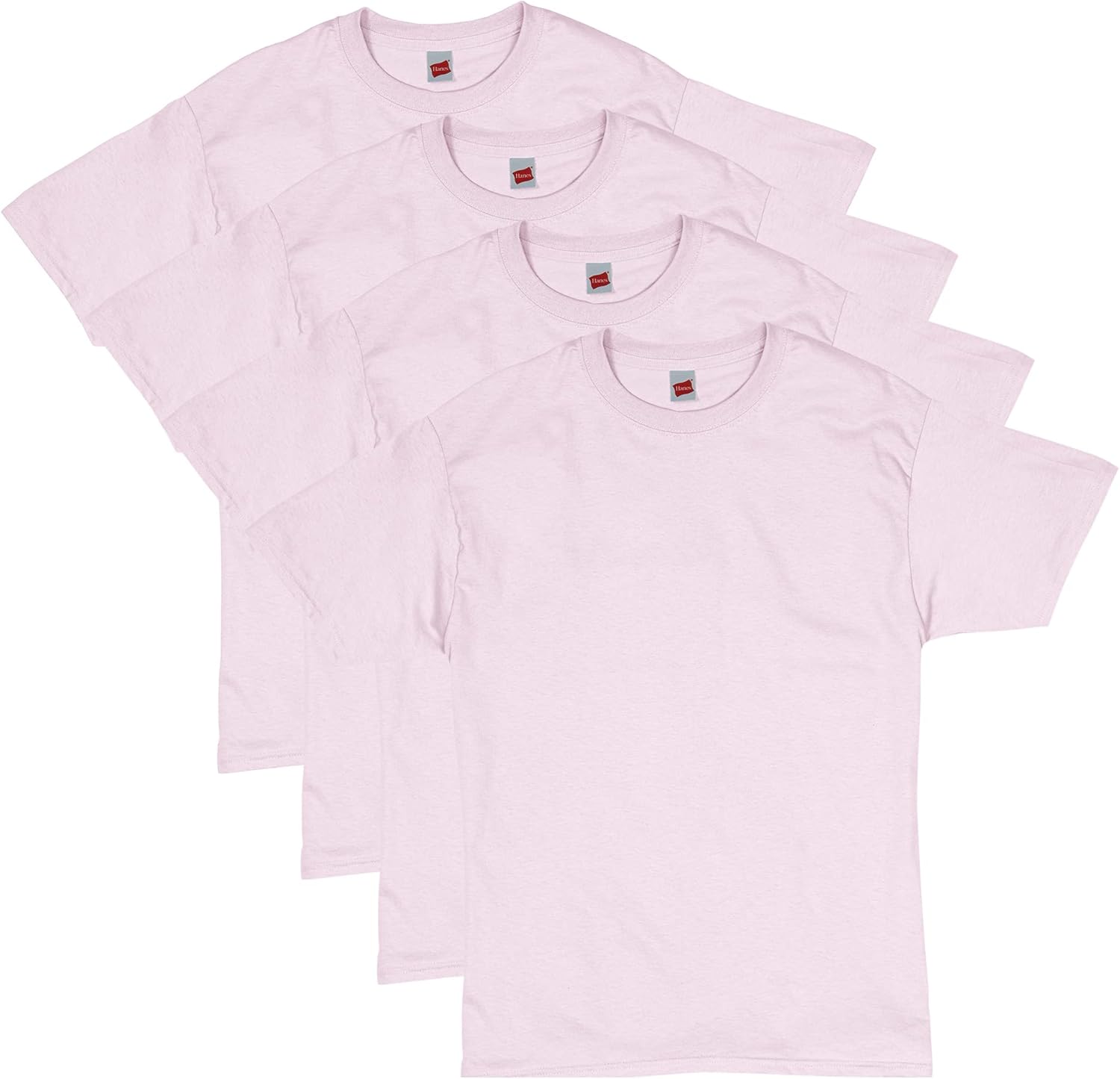 Hanes Men's Short Sleeve Essentials Crewneck Cotton T-Shirt, Multipack