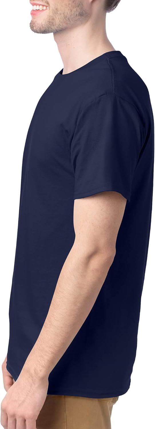 Hanes Men's Short Sleeve Essentials Crewneck Cotton T-Shirt, Multipack