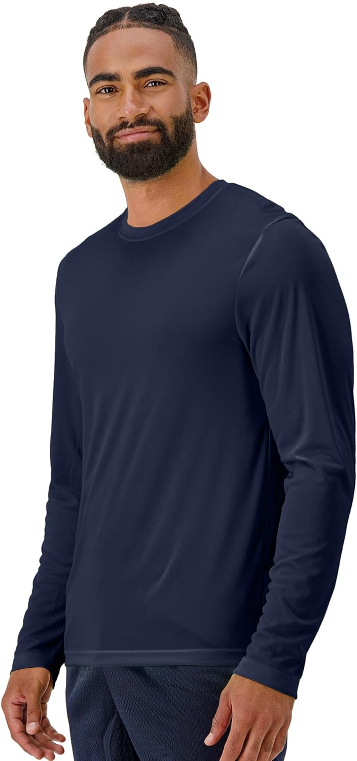 Hanes Sport Performance Long Sleeve T-Shirt, Performance Athletic Shirt, 2-Pack, 40+ UPF Protection