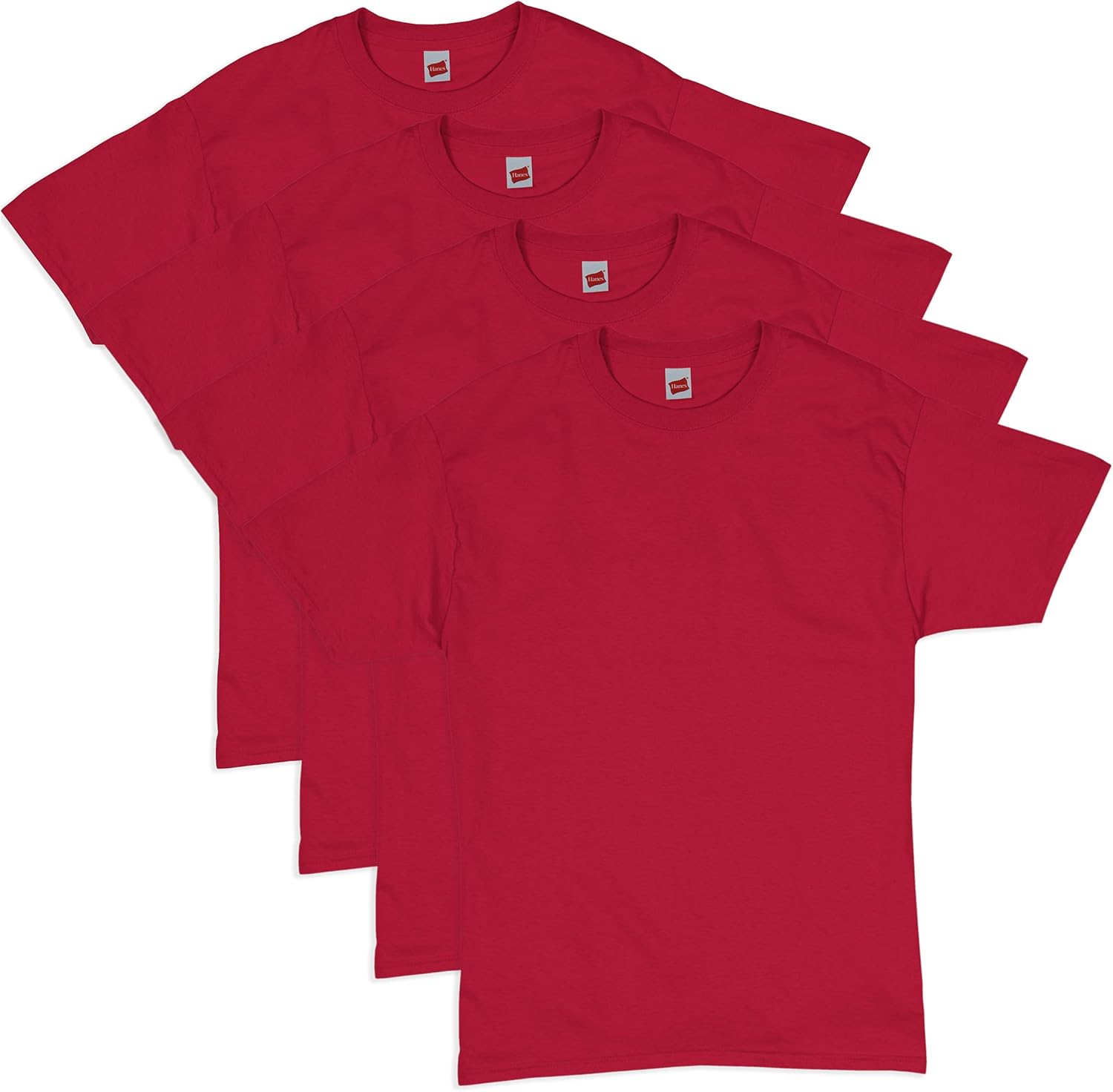 Hanes Men's Short Sleeve Essentials Crewneck Cotton T-Shirt, Multipack