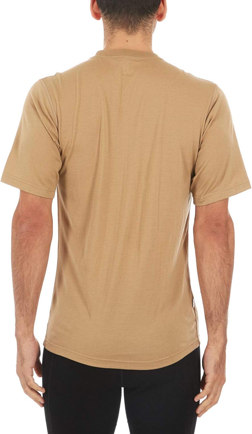 100% Merino Wool Men's Lightweight T-Shirt - Crew Neck Short Sleeve Shirt